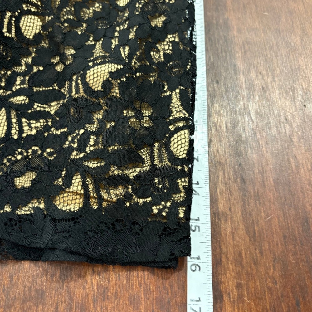 Guess Black‎ Lace Skater Mini Skirt Medium Fairy Grunge Indie Sleaze Y2K Goth - Picture 11 of 12